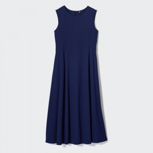 Navy Uniqlo Airism Ultra Stretch Sleeveless Dress | QIZCY-8260