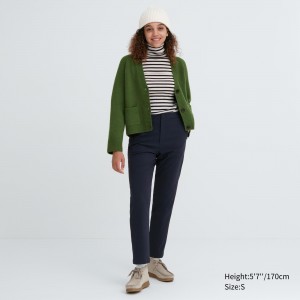 Navy Uniqlo Heattech Warm Lined Trousers | WEKBI-3649