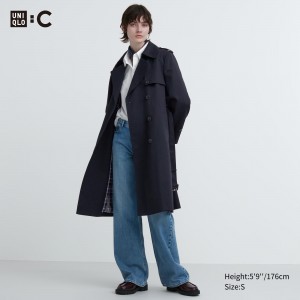 Navy Uniqlo Trench Coat | DXCAF-5197