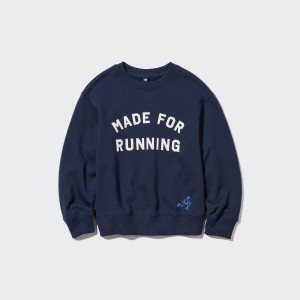 Navy Uniqlo Ultra Stretch Soft Sweatshirt | GQYRX-4537