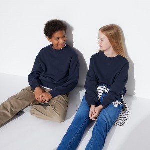 Navy Uniqlo Ultra Stretch Soft Sweatshirt | FIGSP-1539