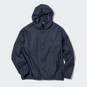 Navy Uniqlo Uv Protection Pocketable Parka | RNTAQ-5147
