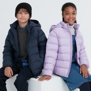 Navy Uniqlo Warm Padded Washable Hooded Parka Water Repellent | FTDQA-2753