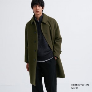 Olive Uniqlo Balmacaan Coat | DYFWA-4783
