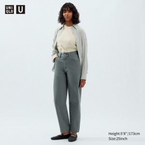 Olive Uniqlo Curved Jeans | JBFPI-7286