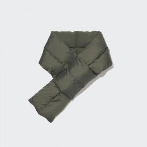 Olive Uniqlo Heattech Lined Padded Scarf | ERZOD-4613