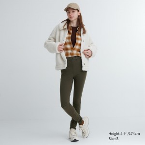 Olive Uniqlo Heattech Ultra Stretch High Rise Leggings Trousers Long | EOBTZ-6937