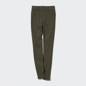 Olive Uniqlo Heattech Ultra Stretch Thermal Leggings Trousers Long | BPFGL-4210