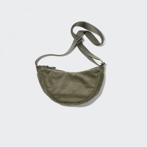 Olive Uniqlo Round Mini Shoulder Bag Corduroy | ALZEB-1043