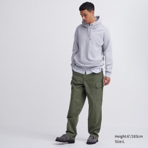 Olive Uniqlo Utility Cargo Trousers | HWNGS-4950
