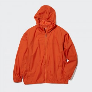 Orange Uniqlo Uv Protection Pocketable Parka | YKHPF-6902