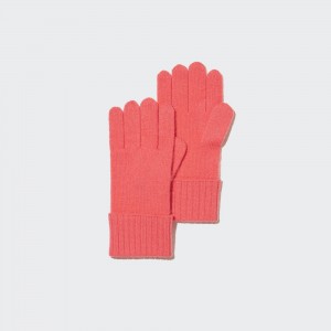 Pink Uniqlo 100pct Cashmere Knitted Gloves | BFDCU-8904