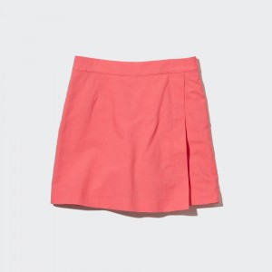 Pink Uniqlo Linen Blend Skort | DCSEU-7268