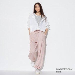Pink Uniqlo Sweat Cargo Joggers | KTDVH-4369