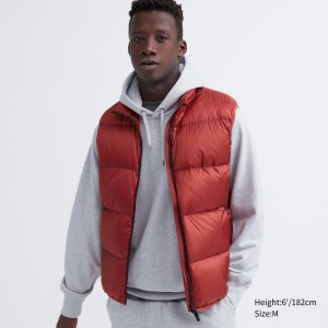Red Uniqlo Ultra Light Down Vest | VYGWR-0576