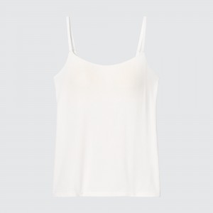 White Uniqlo Airism Camisole Bra Top | JOUTV-6197