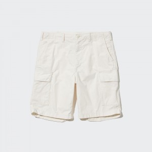 White Uniqlo Cargo Shorts | QMAOU-4852