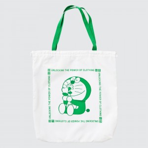 White Uniqlo Doraemon Ut Recycled Pocketable Bag | IVJET-0123