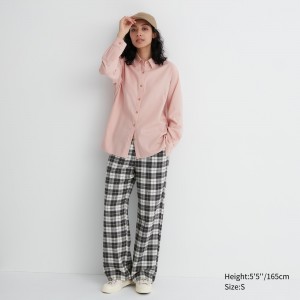 White Uniqlo Flannel Trousers | XHITL-4905