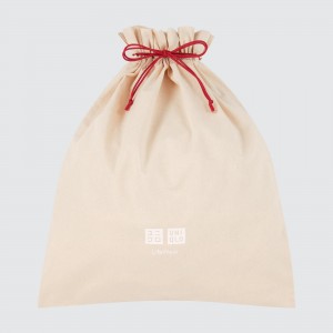 White Uniqlo Gift Bag Reusable Tote | SKNMZ-9037