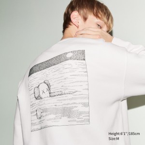 White Uniqlo Kaws Ut Graphic Sweatshirt | ZQXHE-6247