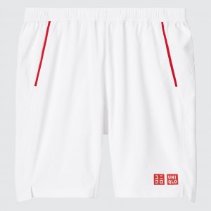 White Uniqlo Kei Nishikori London 2022 Dry Shorts | KXCIV-5187