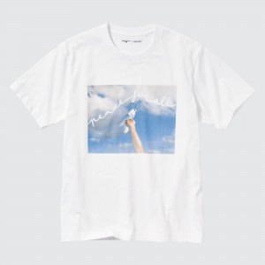 White Uniqlo Peace For All Graphic T-Shirt Cristina De Middel | NKTYE-8690