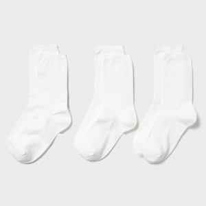 White Uniqlo Socks Three Pairs | HPRTU-9672