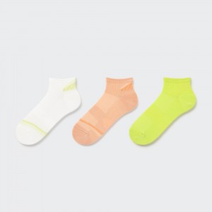 White Uniqlo Sports Short Socks Three Pairs | XGIDO-9804