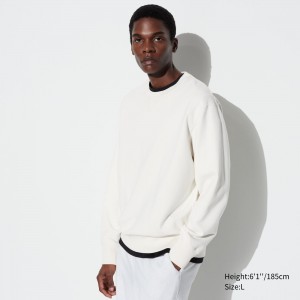 White Uniqlo Sweatshirt | FBSZM-4316