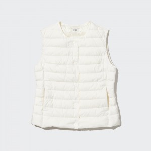 White Uniqlo Ultra Light Down Compact Vest | ULWCE-2301