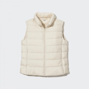 White Uniqlo Ultra Light Down Vest | TDBHJ-5193