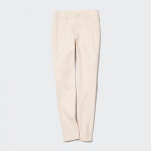 White Uniqlo Ultra Stretch Leggings Trousers Long | SUERW-9168